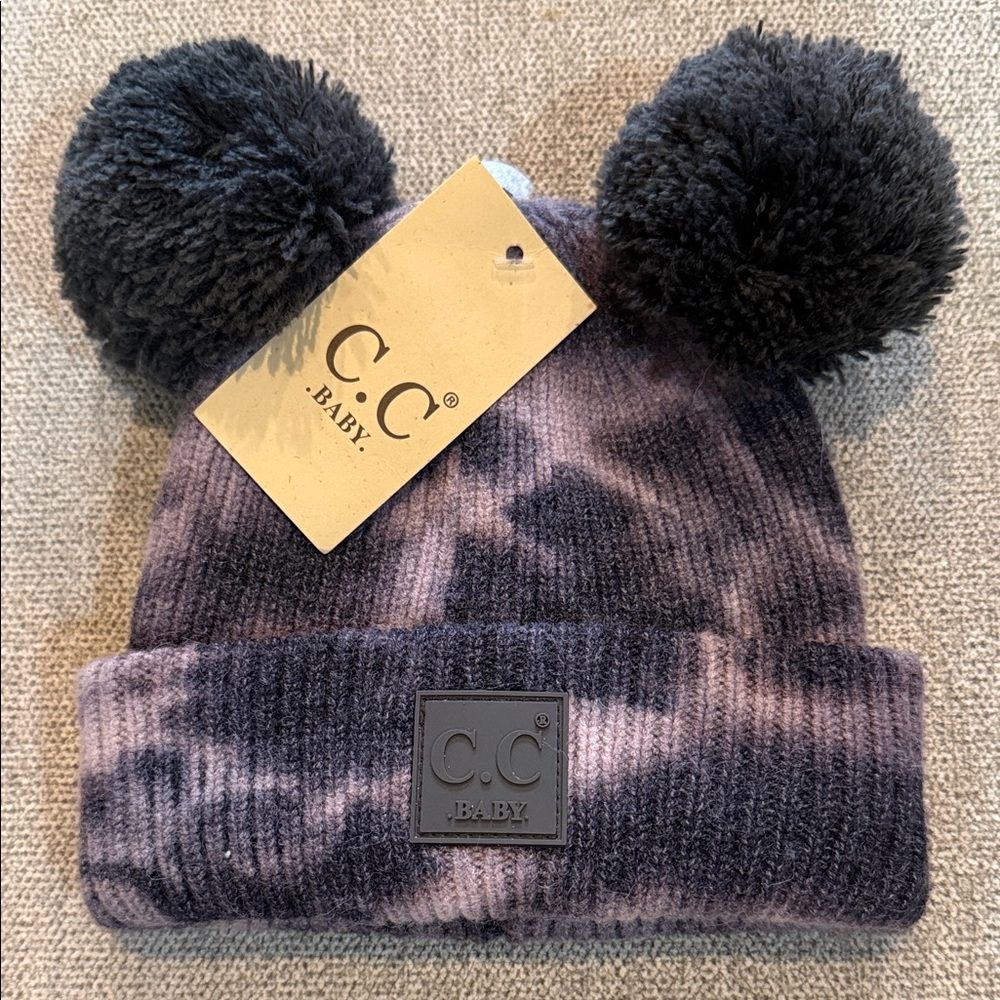 C.C Tie Dye Pom Pom Baby Beanie